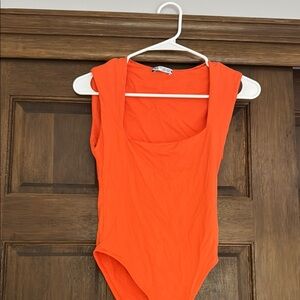 Vibrant Orange Bodysuit